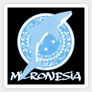 Whale Shark on Micronesian flag Magnet